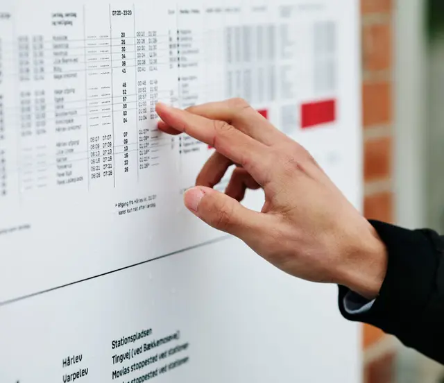 Køreplaner og ændringer